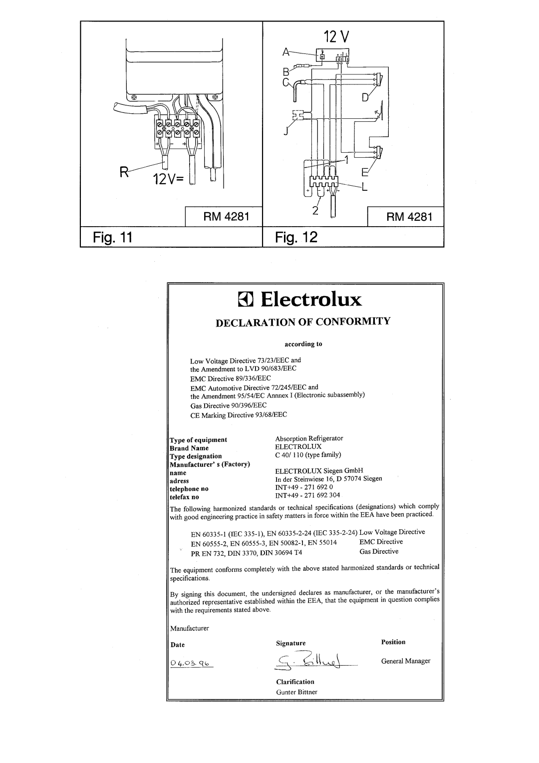 Electrolux RM 4281, RM 4280 manual 