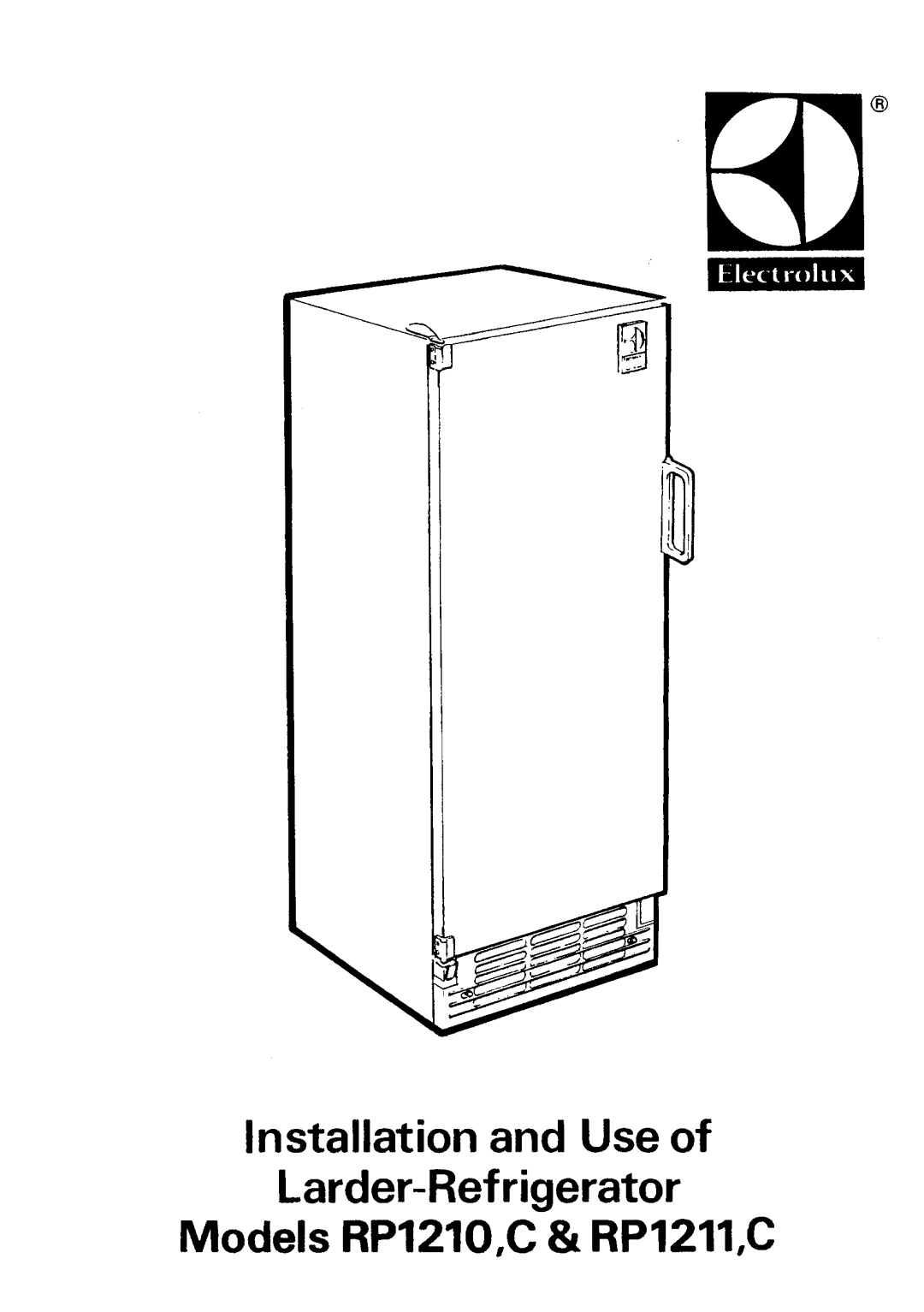 Electrolux RP1211 C, RP1210 C manual 