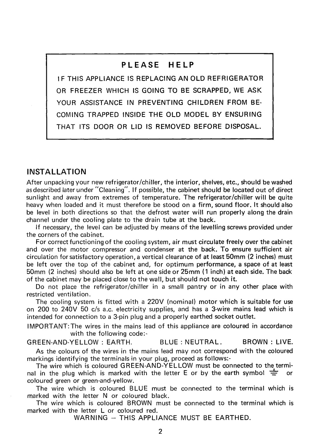 Electrolux RP122, RP126 manual 