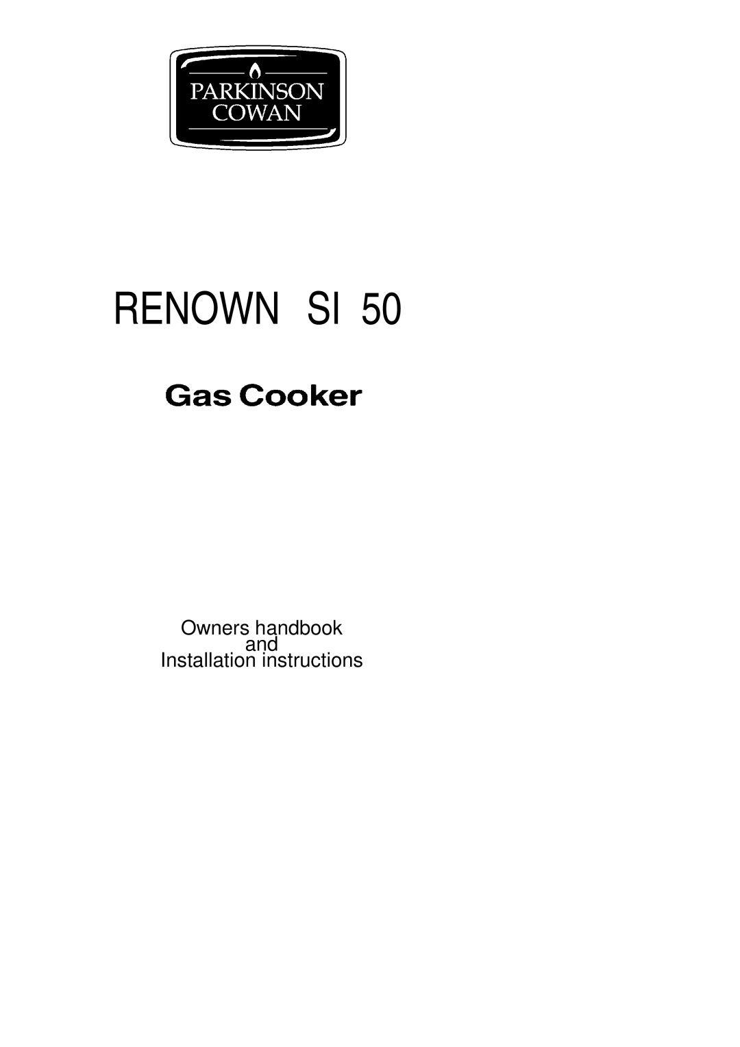 Electrolux S 50 installation instructions Renown SI 