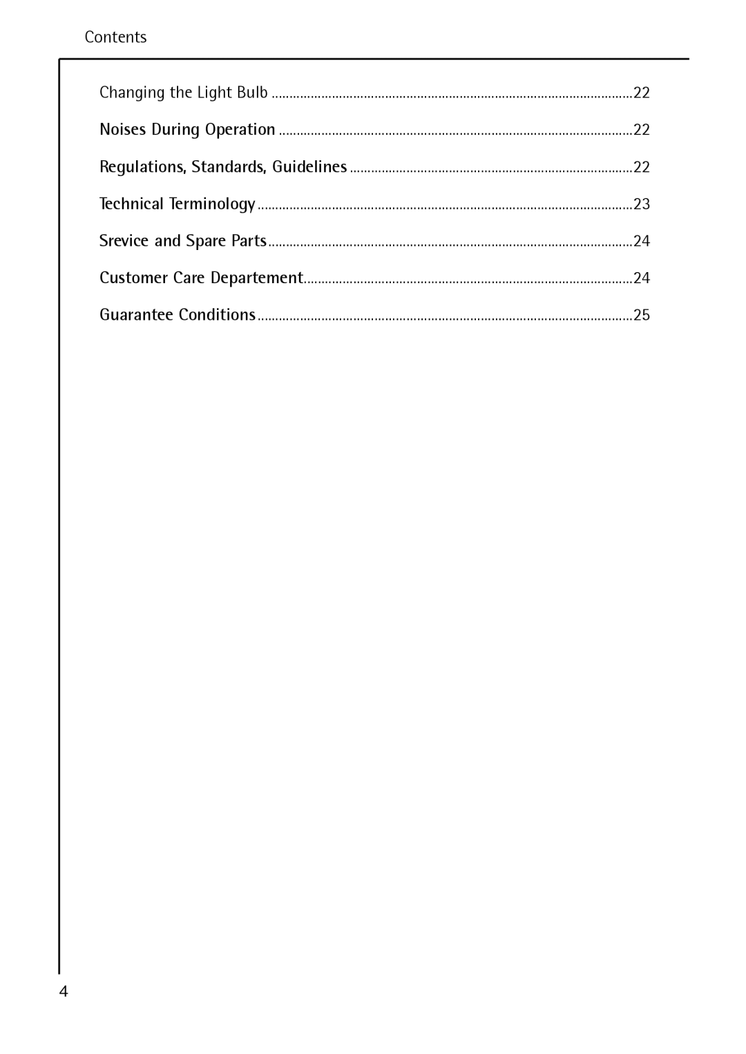 Electrolux S 60170 TK3 operating instructions Contents 