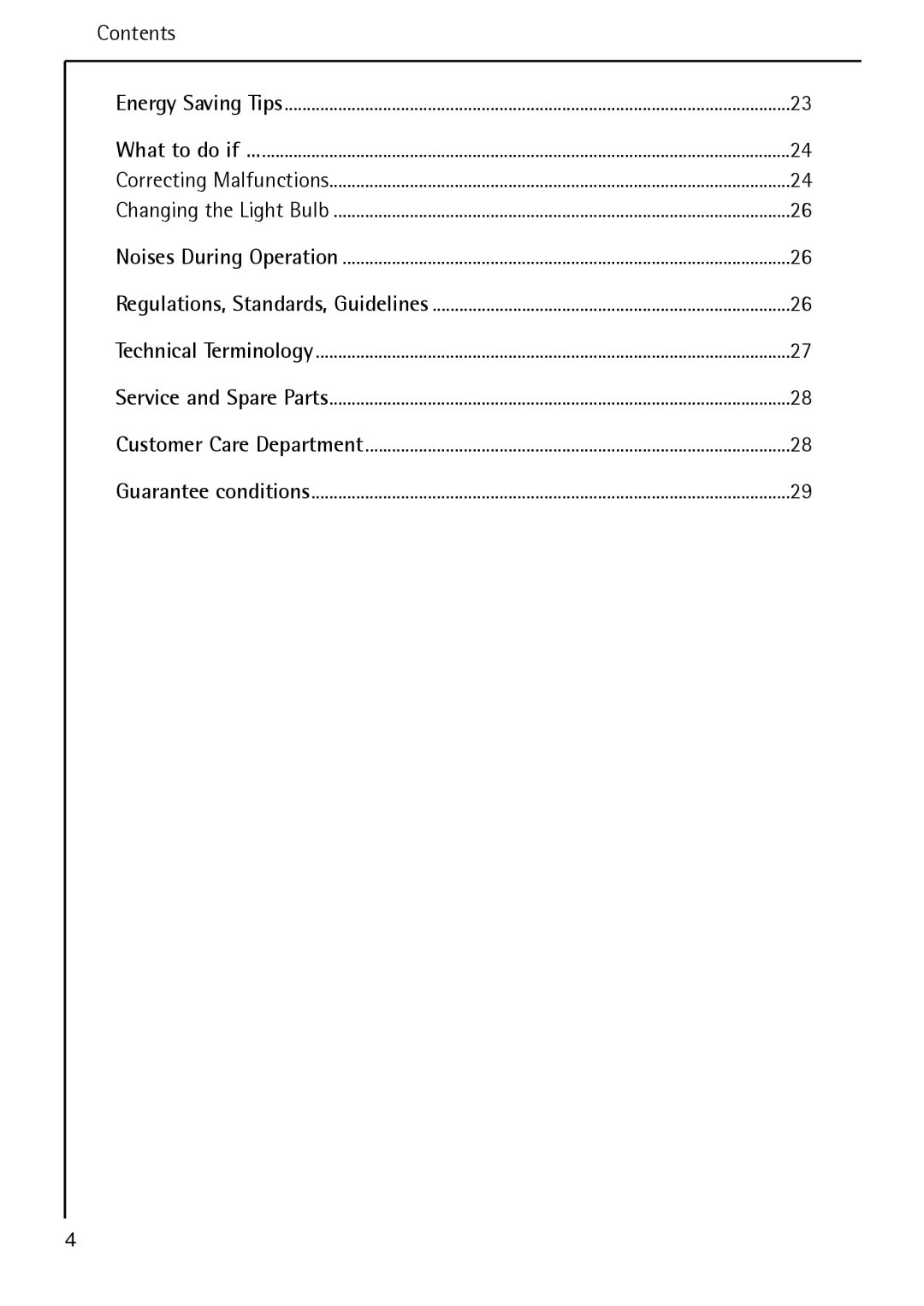 Electrolux S 64140 TK operating instructions Contents 