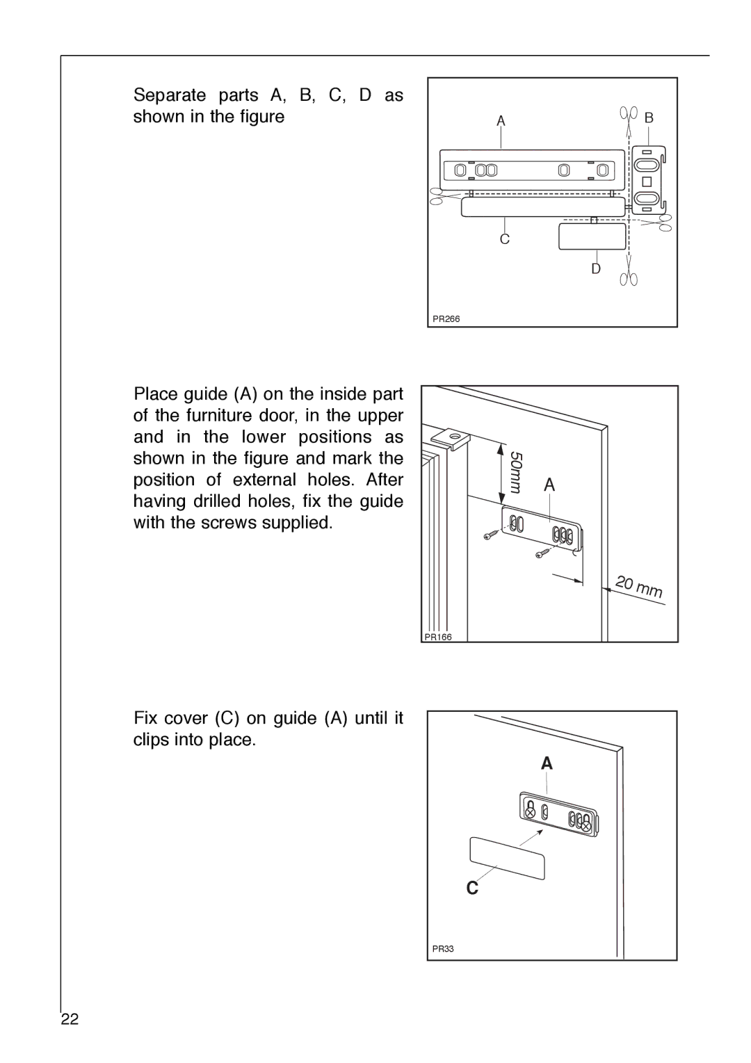 Electrolux SANTO 2733-6 i installation instructions 50mm 