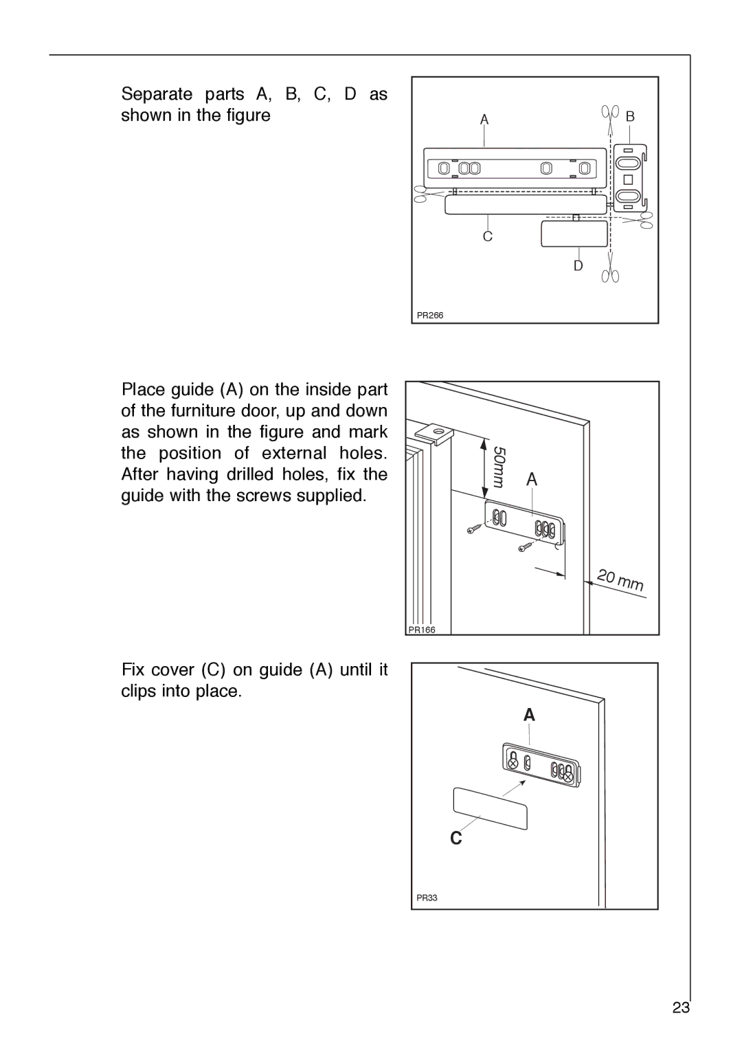 Electrolux SANTO 2842-6 i installation instructions 50mm 