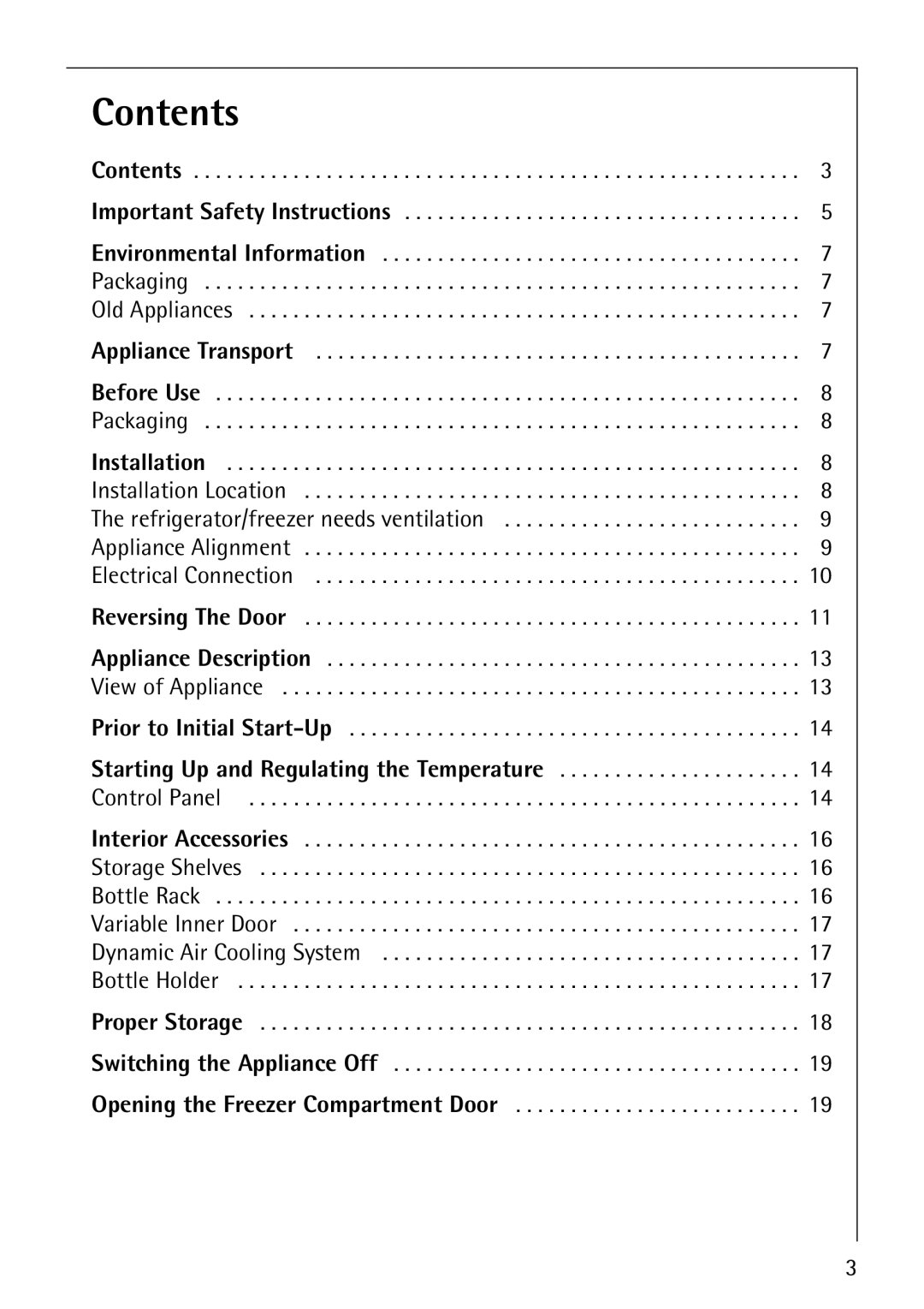 Electrolux SANTO 3151 manual Contents 