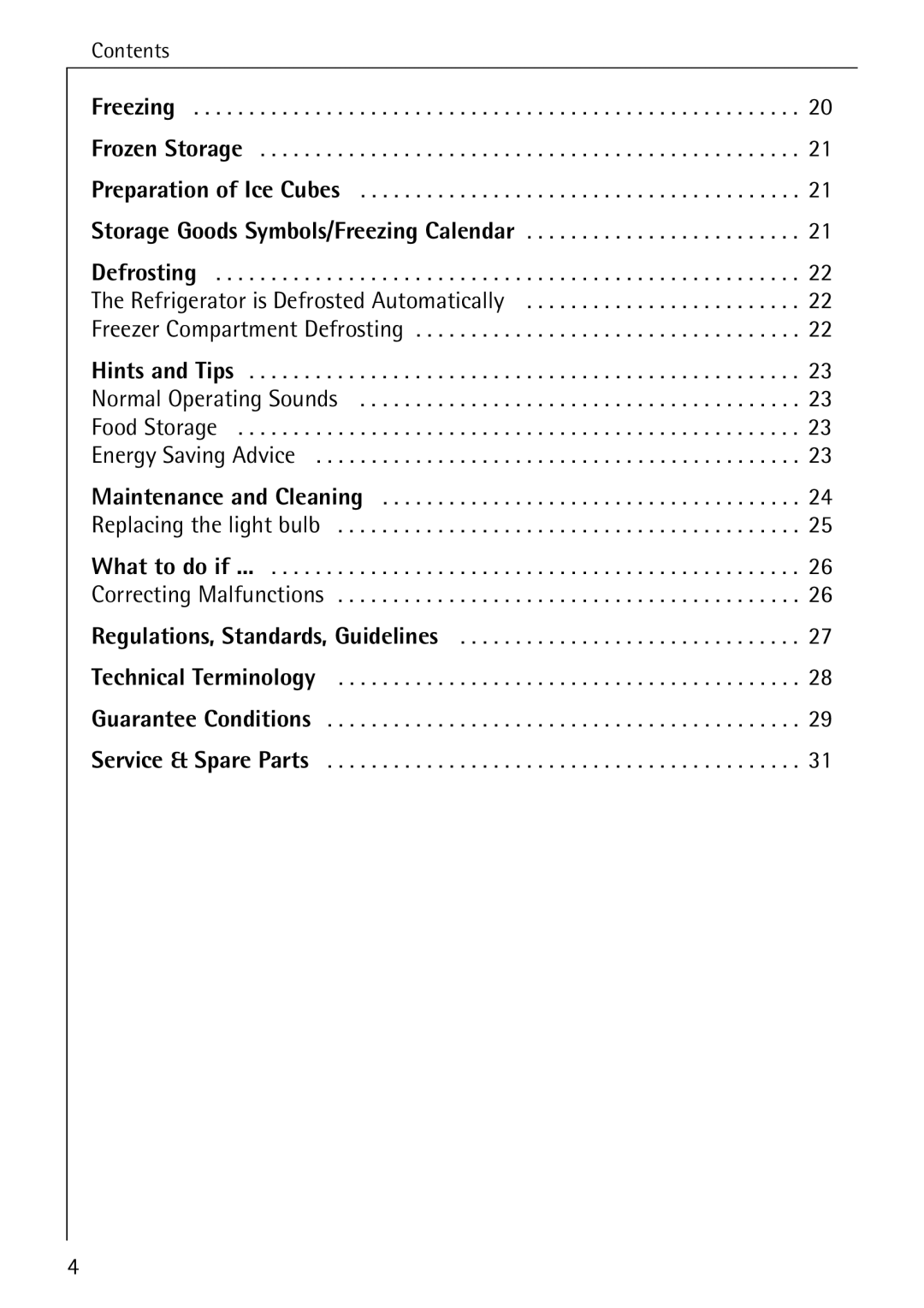 Electrolux SANTO 3151 manual Contents 