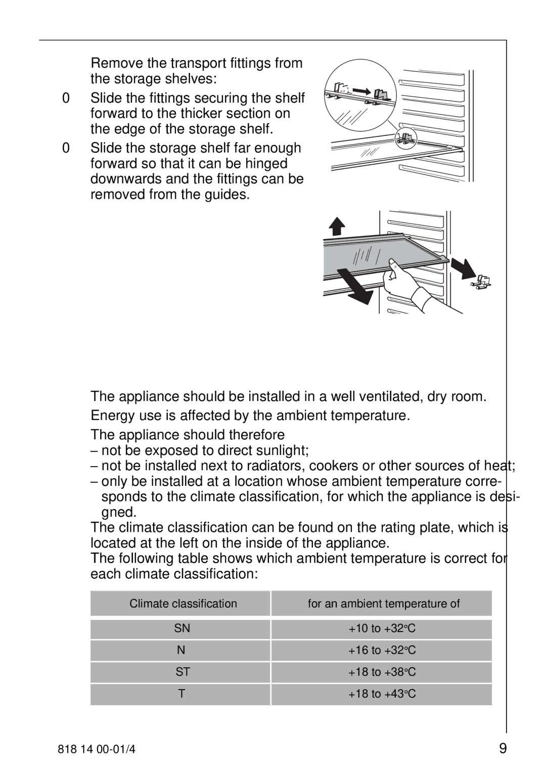 Electrolux SANTO 3274 manual Installation Location 