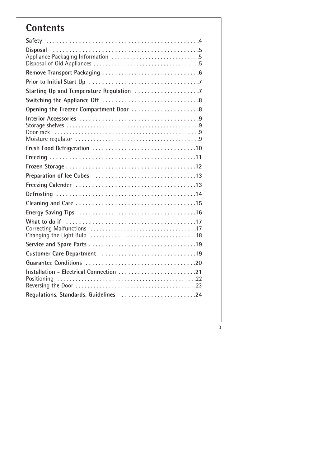 Electrolux SANTO 70398-DT manual Contents 