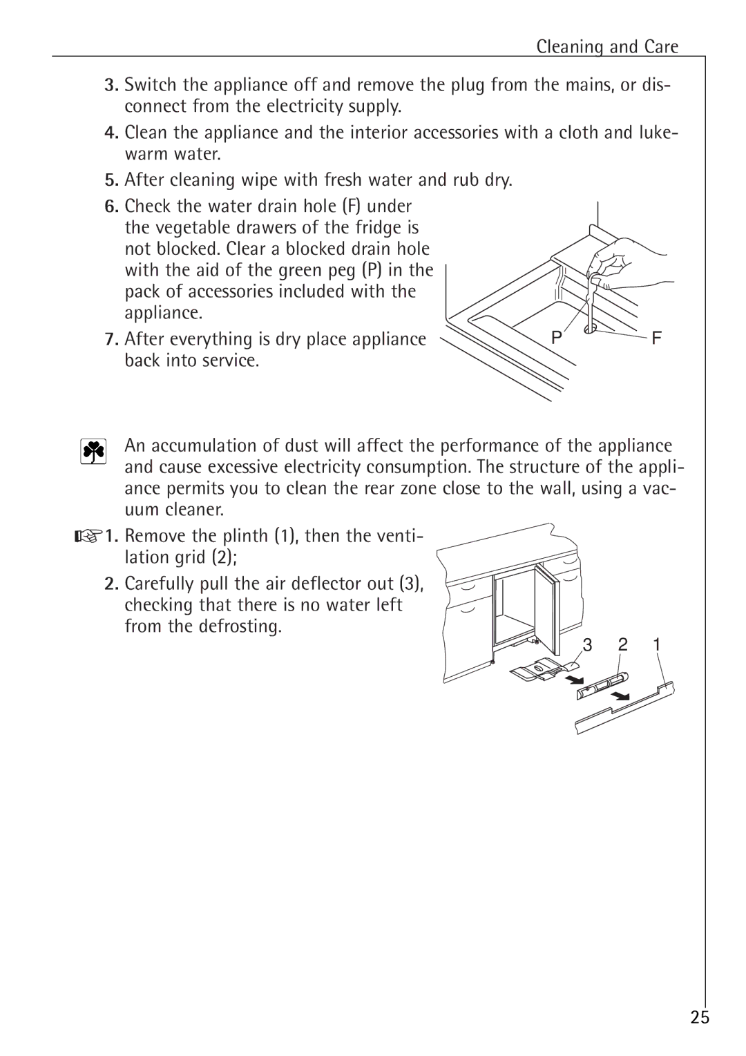 Electrolux SANTO U 86040 i installation instructions From the defrosting 