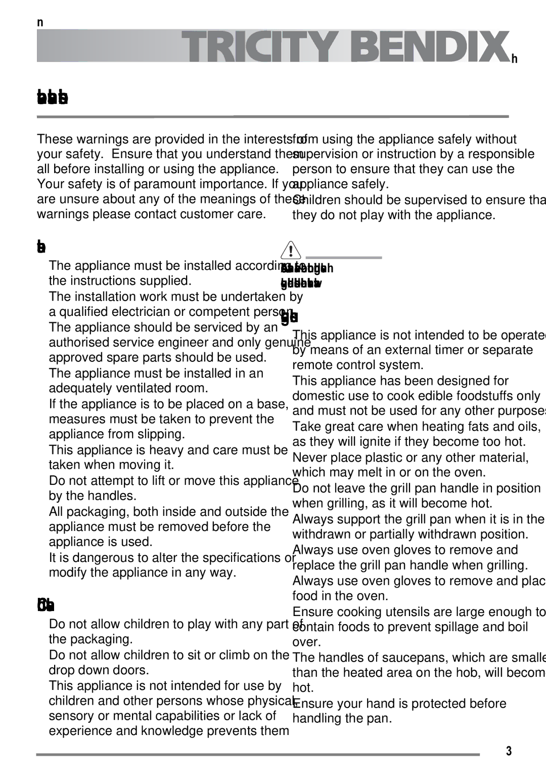 Electrolux SE500/1, SE501/1 user manual Important safety instructions, Installation, Child safety, During use 