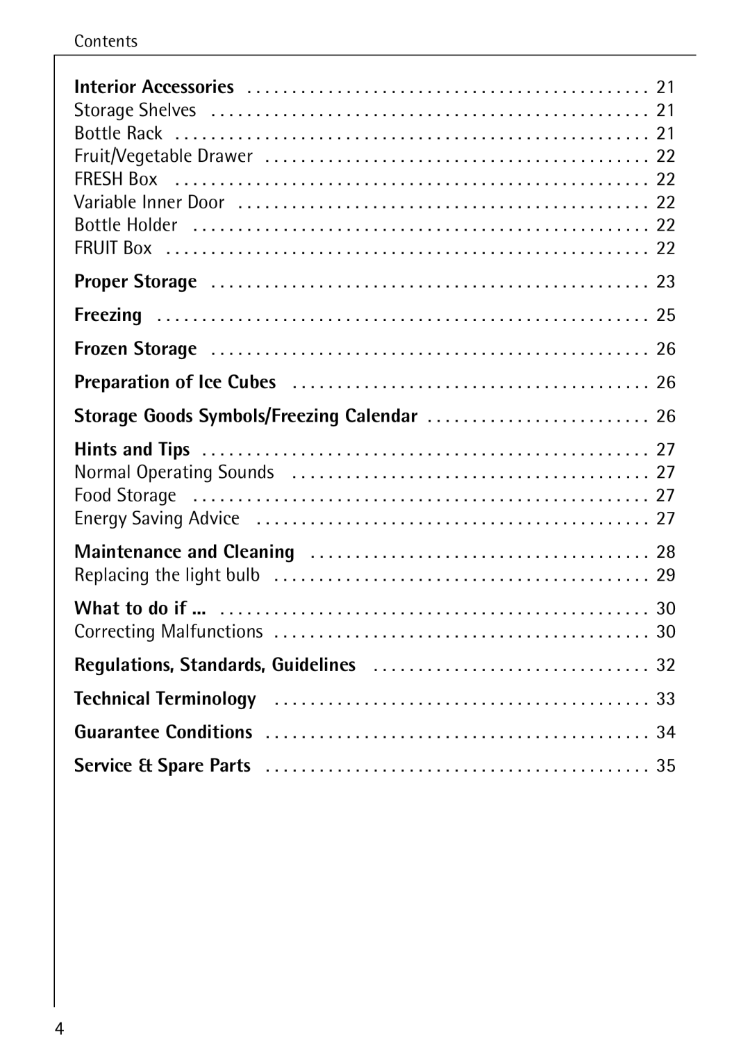 Electrolux Series manual Contents 