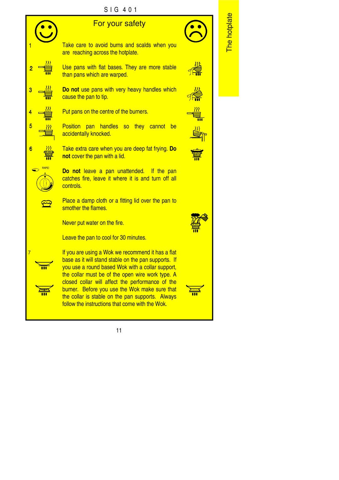 Electrolux SIG 401 installation instructions For your safety 