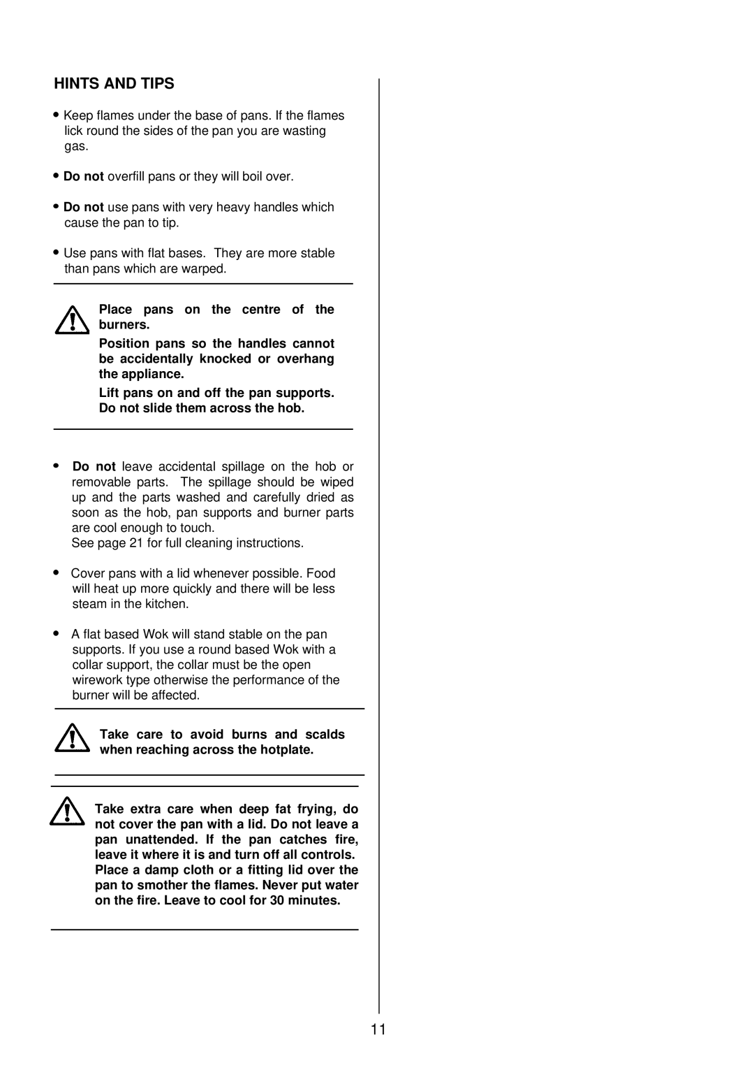 Electrolux SIM 533 installation instructions Hints and Tips 