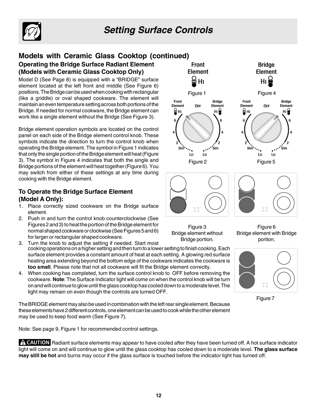 Electrolux Slide-in, Drop-in manual To Operate the Bridge Surface Element Model a Only 