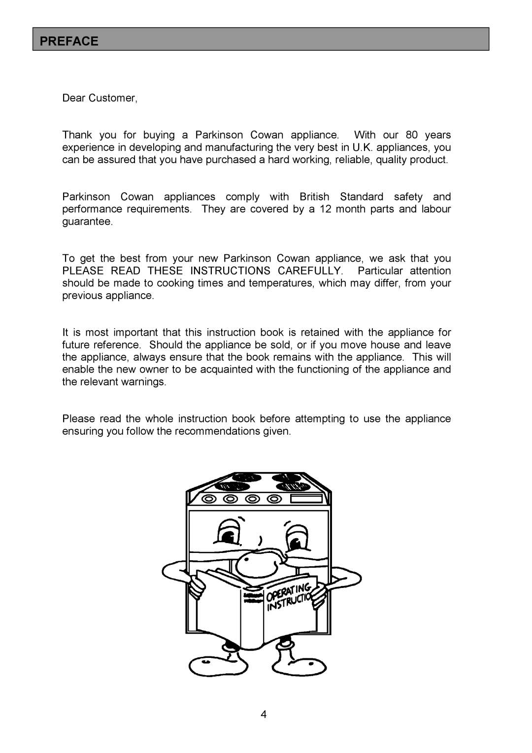 Electrolux SM 554 installation instructions Preface 