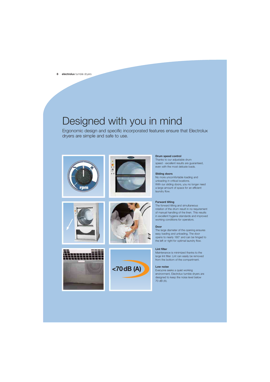 Electrolux T4130, T4190, T4250 manual Designed with you in mind 