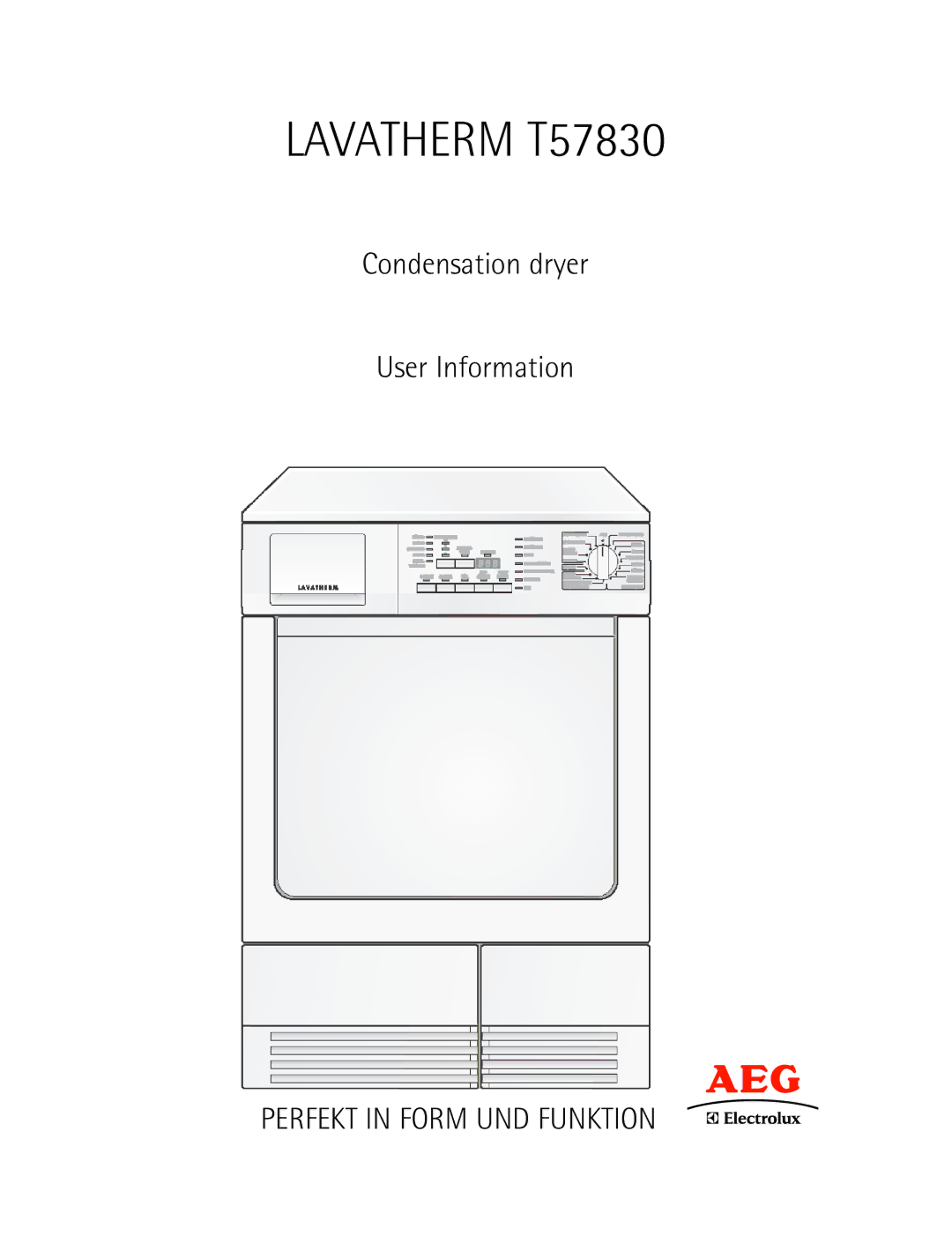 Electrolux manual Lavatherm T57830 