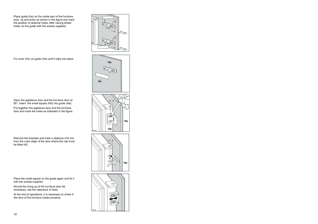 Electrolux TBFF 37 installation instructions 21 m 