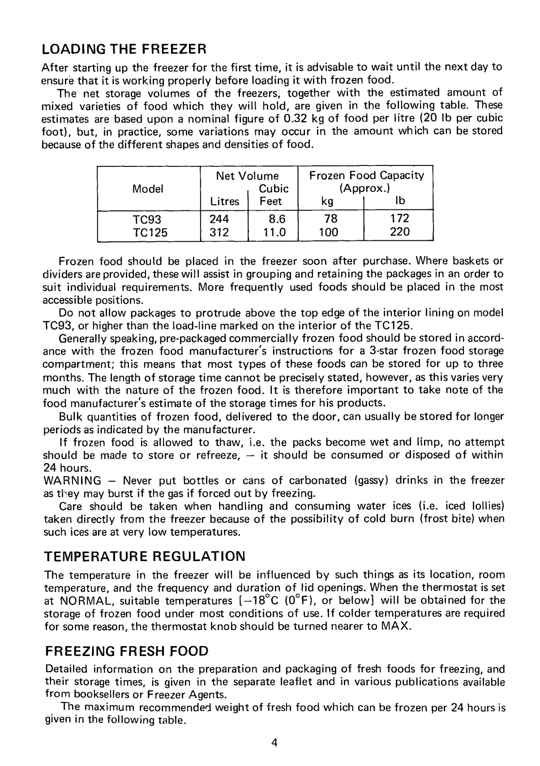Electrolux TC93, TC125 manual 