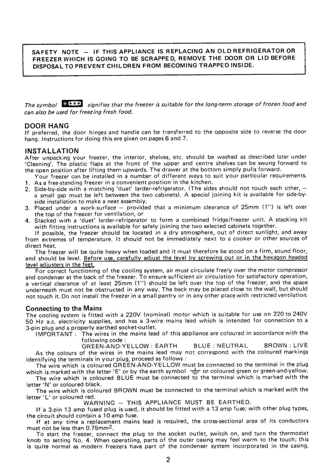 Electrolux TF465A manual 