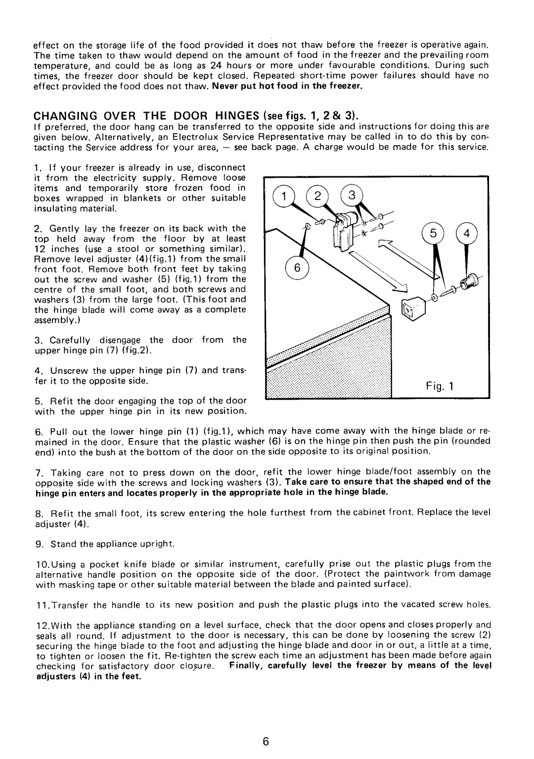 Electrolux TF465A manual 