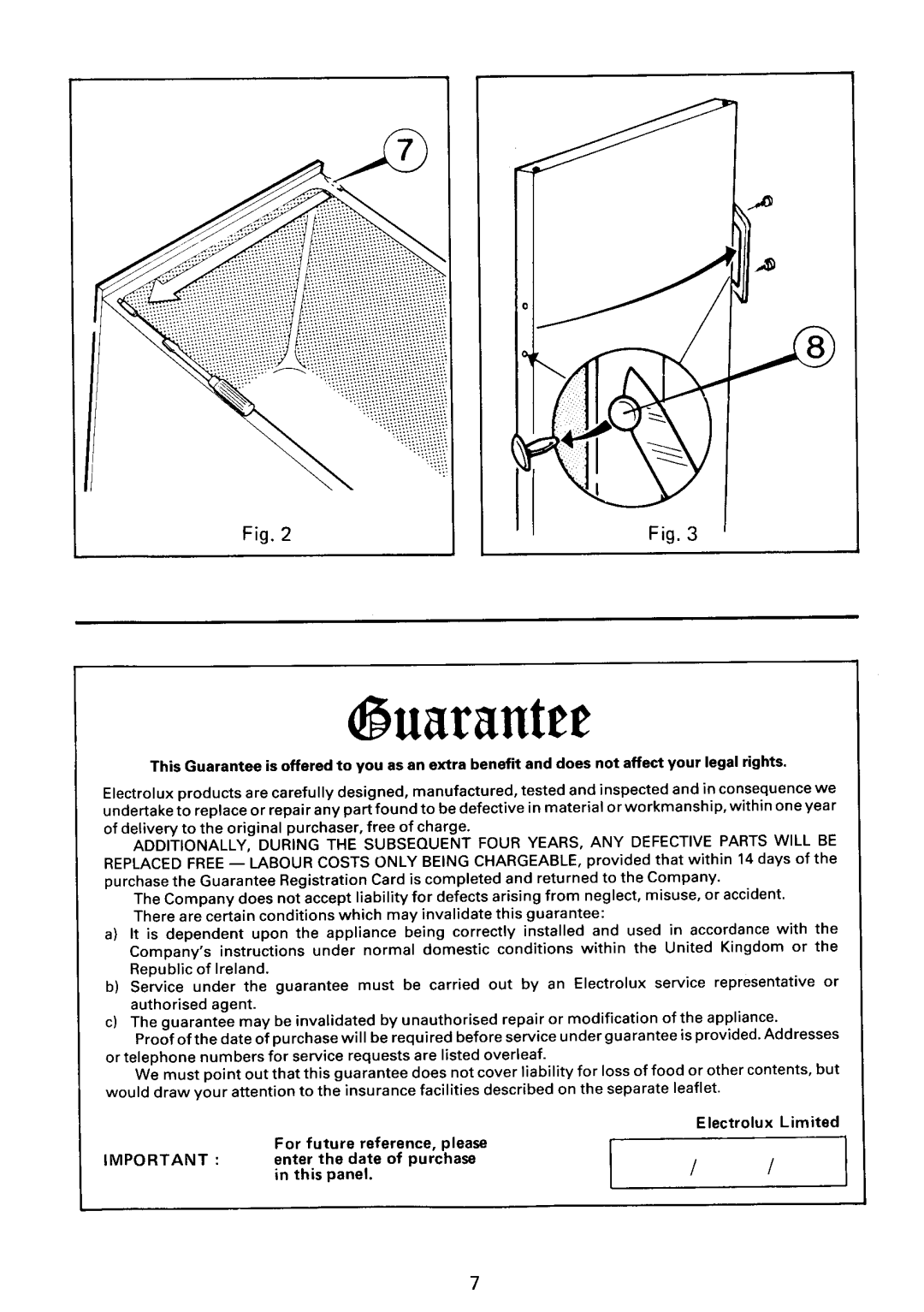 Electrolux TF465A manual 