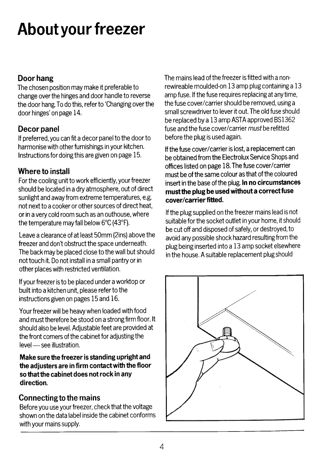 Electrolux TF471 manual 