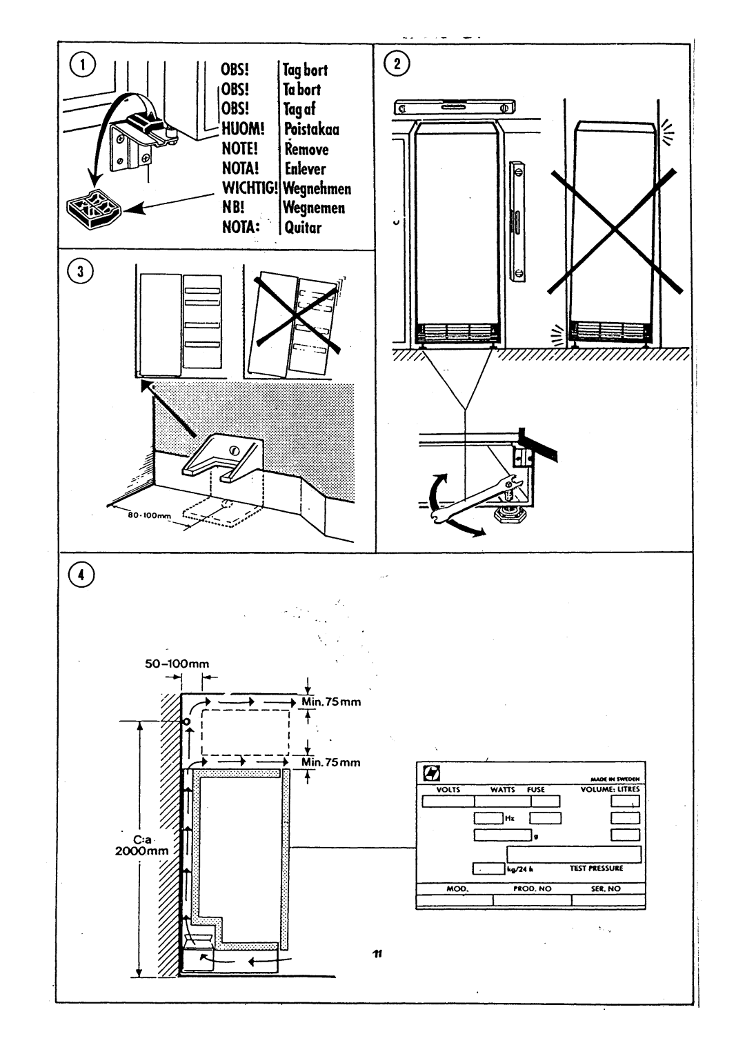 Electrolux TF968 manual 