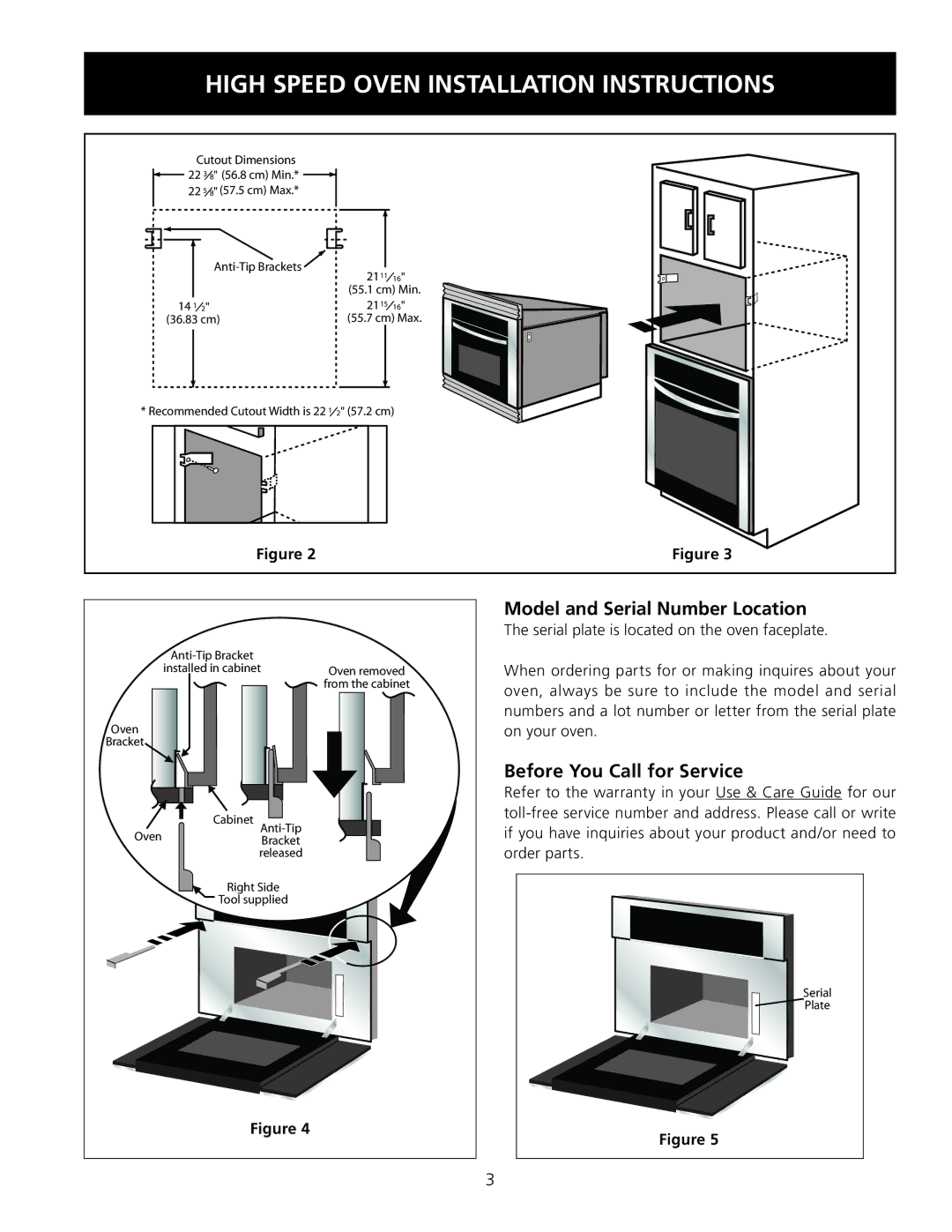 Electrolux TINSEB424MRR0 installation instructions Model and Serial Number Location 