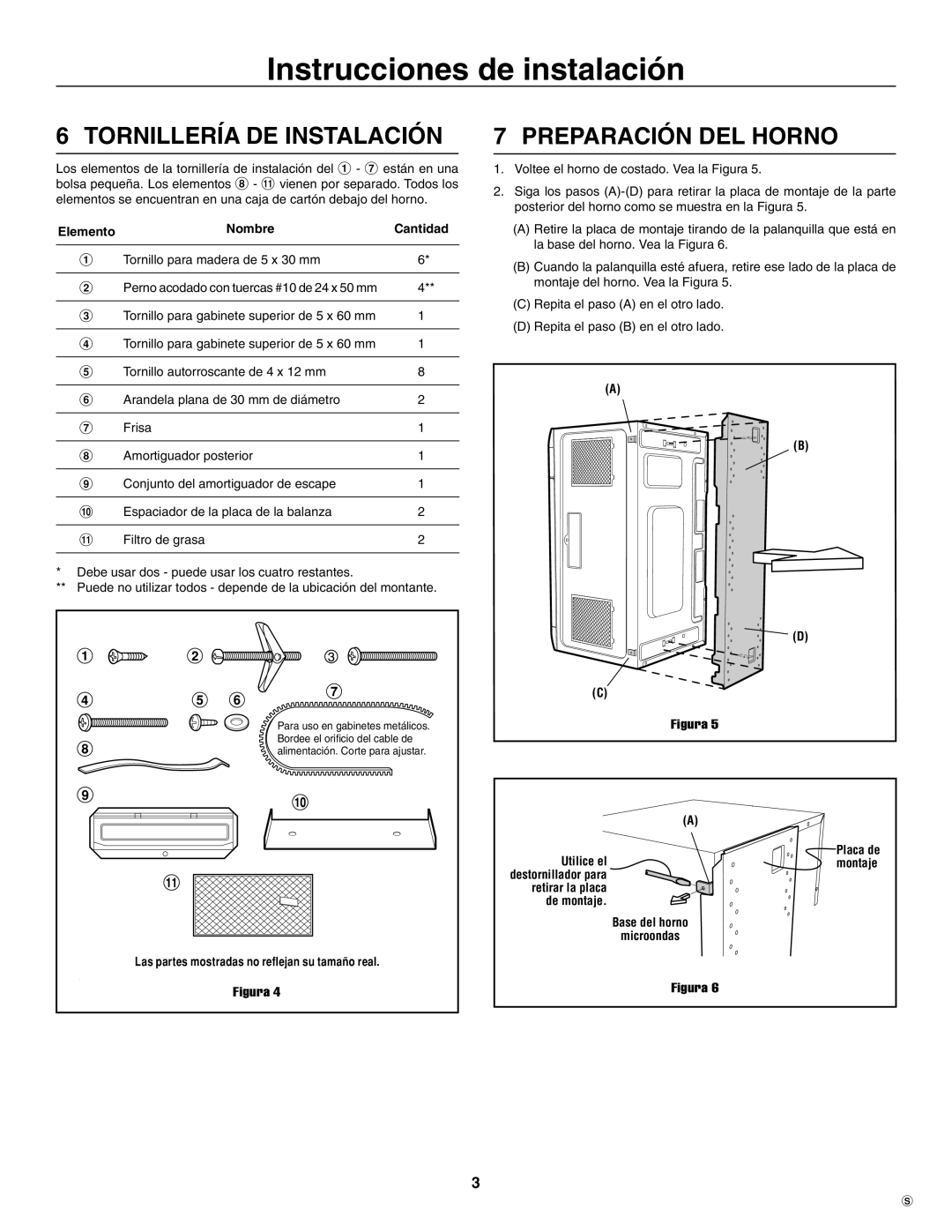 Electrolux TINSEB484MRR0 installation instructions Tornillería DE Instalación, Preparación DEL Horno 