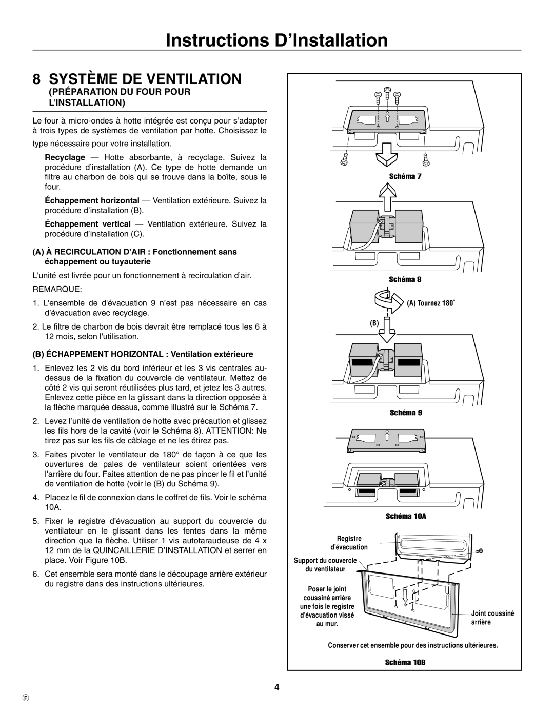 Electrolux TINSEB484MRR0 installation instructions Système DE Ventilation, Préparation DU Four Pour Linstallation 