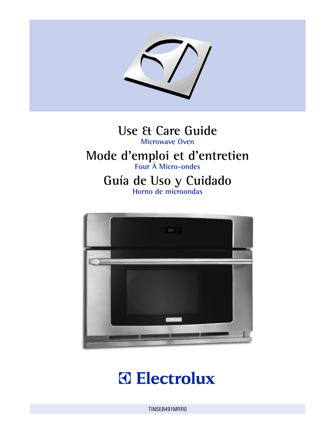 Electrolux TINSEB491MRR0 manual Use & Care Guide 