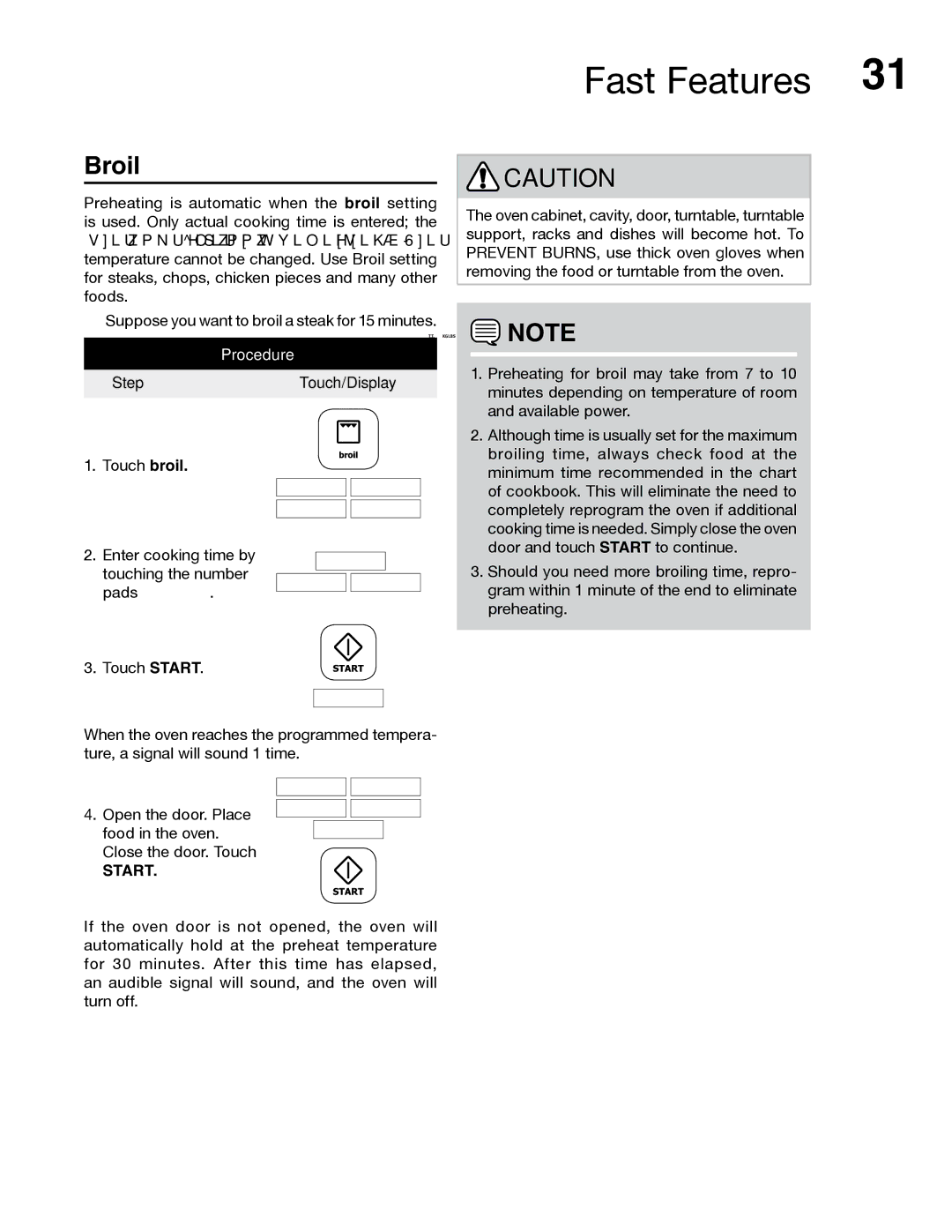 Electrolux PN316902496, TINSLB024MRR0 manual Broil, Procedure 