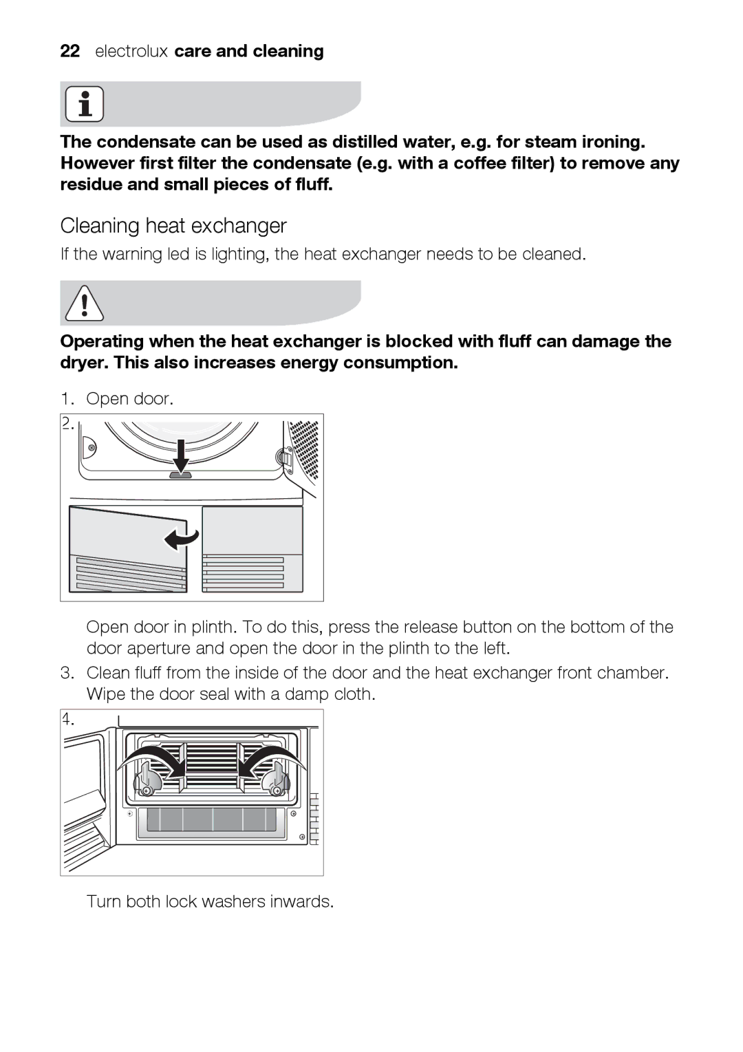 Electrolux TK K2 E user manual Cleaning heat exchanger 