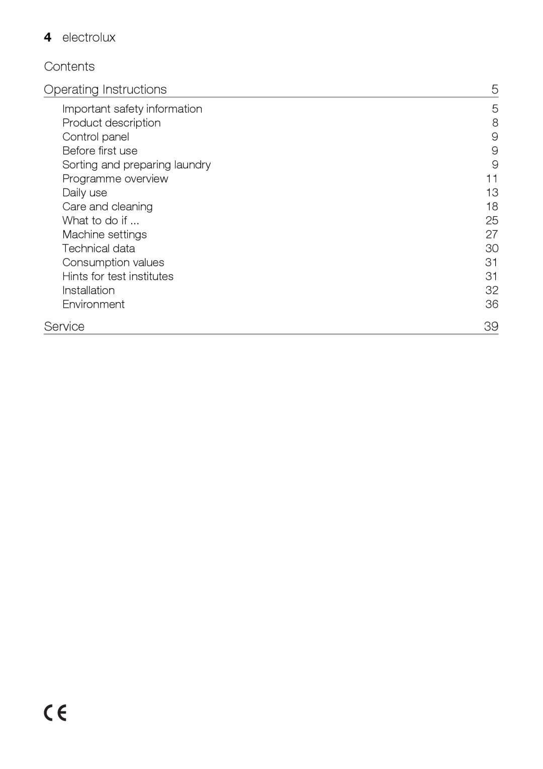 Electrolux TK K2 E user manual Service 