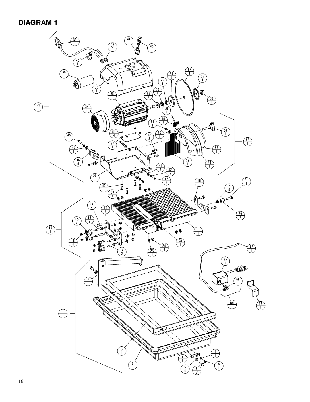 Electrolux TM-75 operating instructions Diagram 