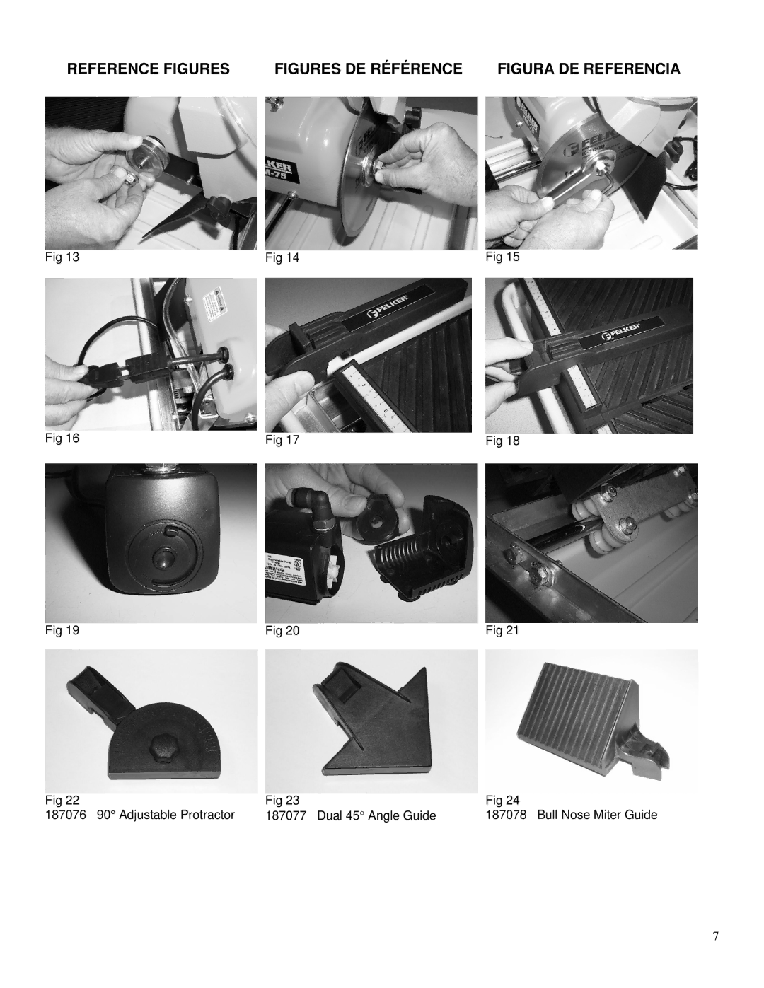 Electrolux TM-75 operating instructions Figures DE Référence 