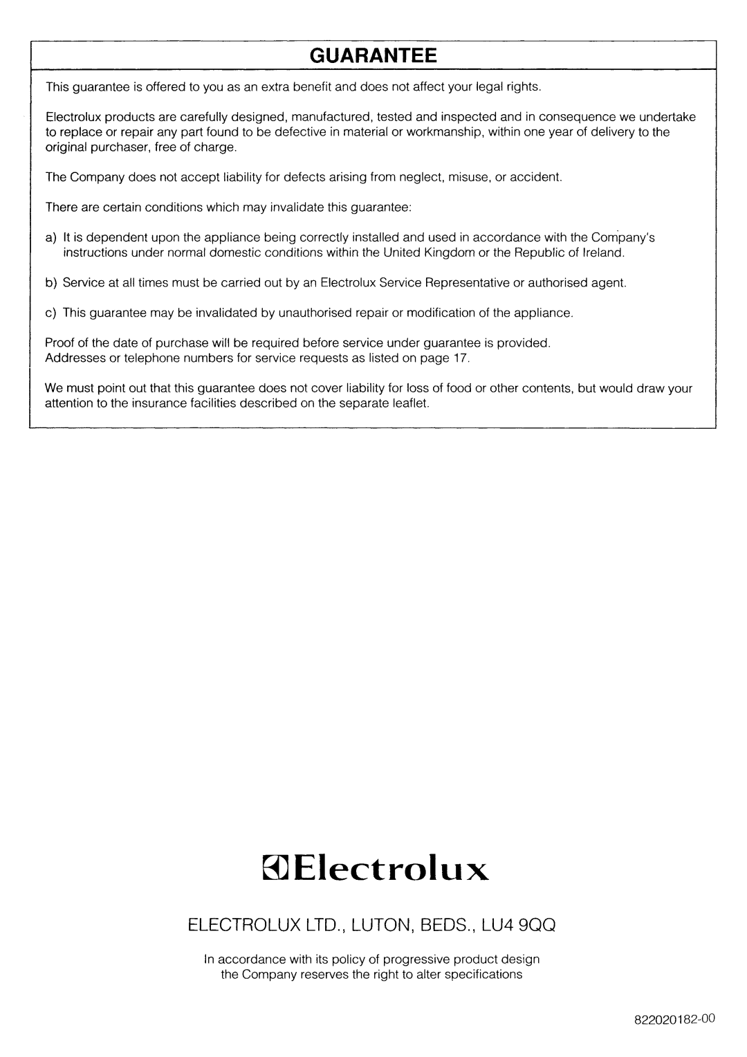 Electrolux TR1059, ER2342B manual 