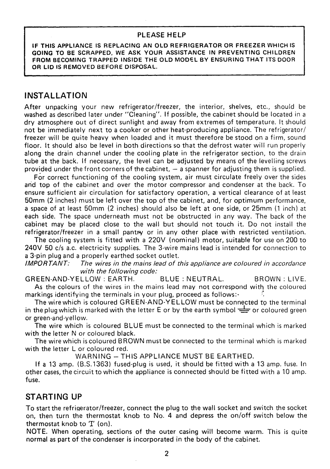 Electrolux TR1120 manual 