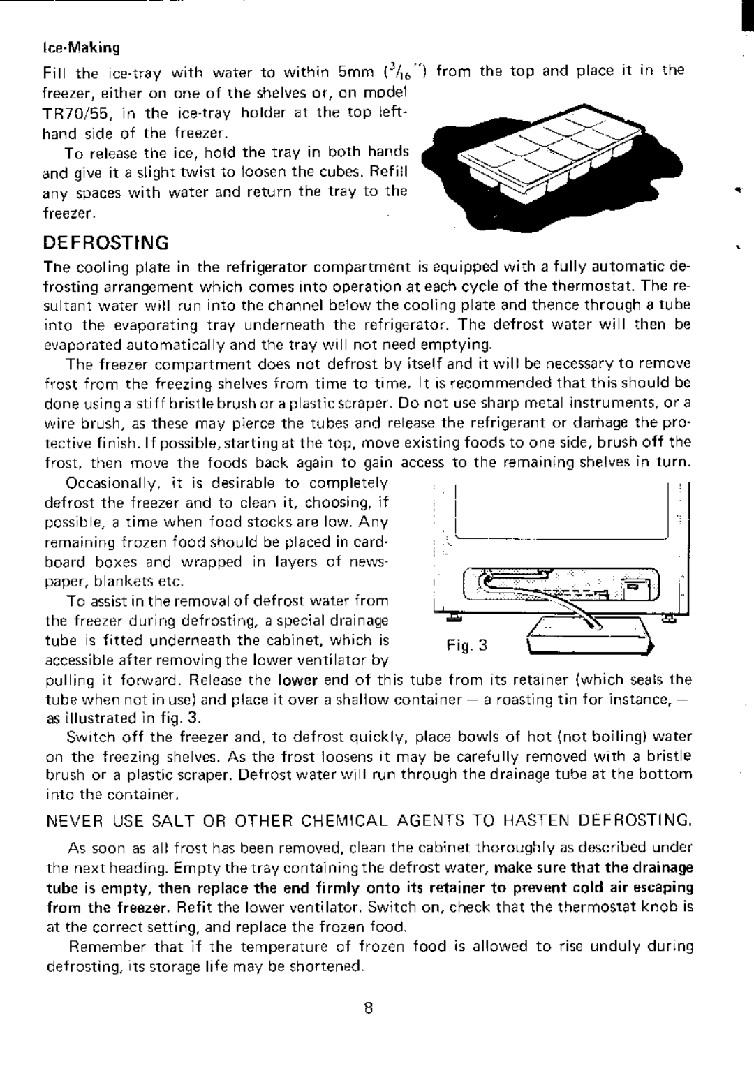 Electrolux TR71/55, TR70/55 manual 