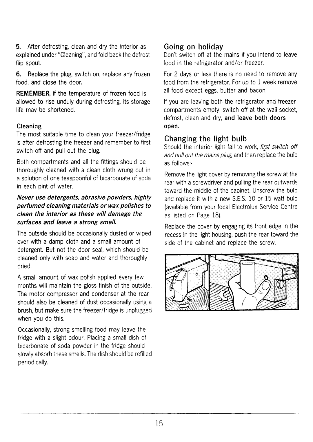 Electrolux TR916 manual 