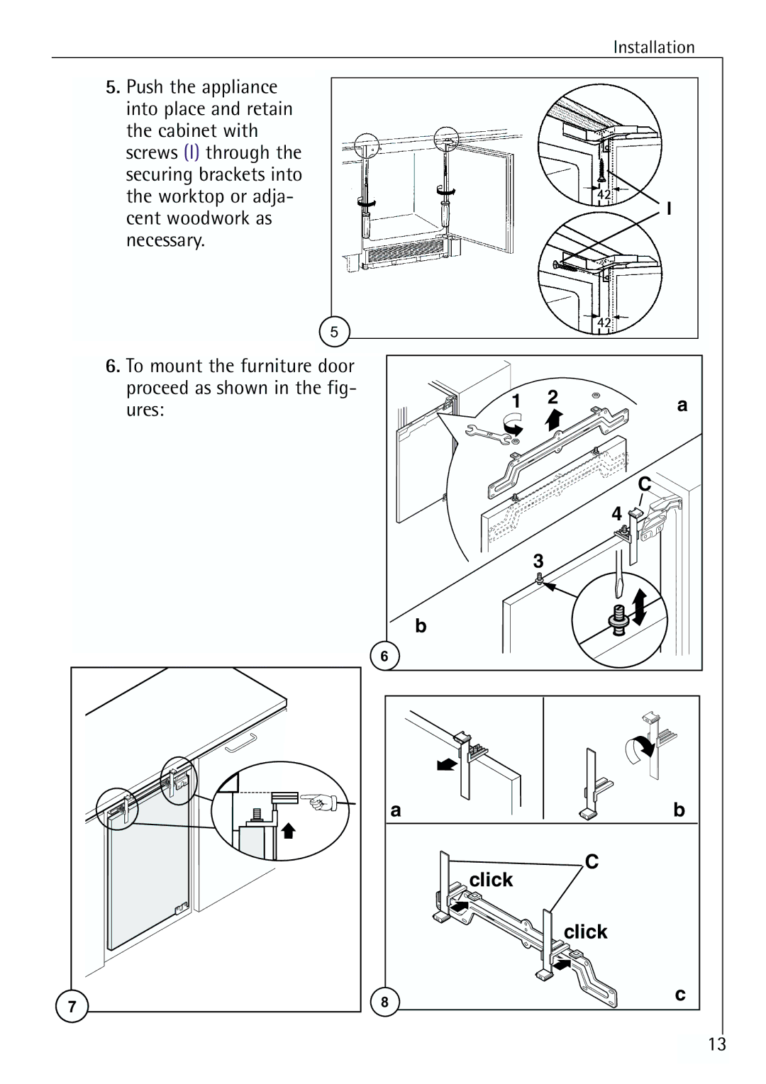 Electrolux U 96040-4 i installation instructions Ures, Click 