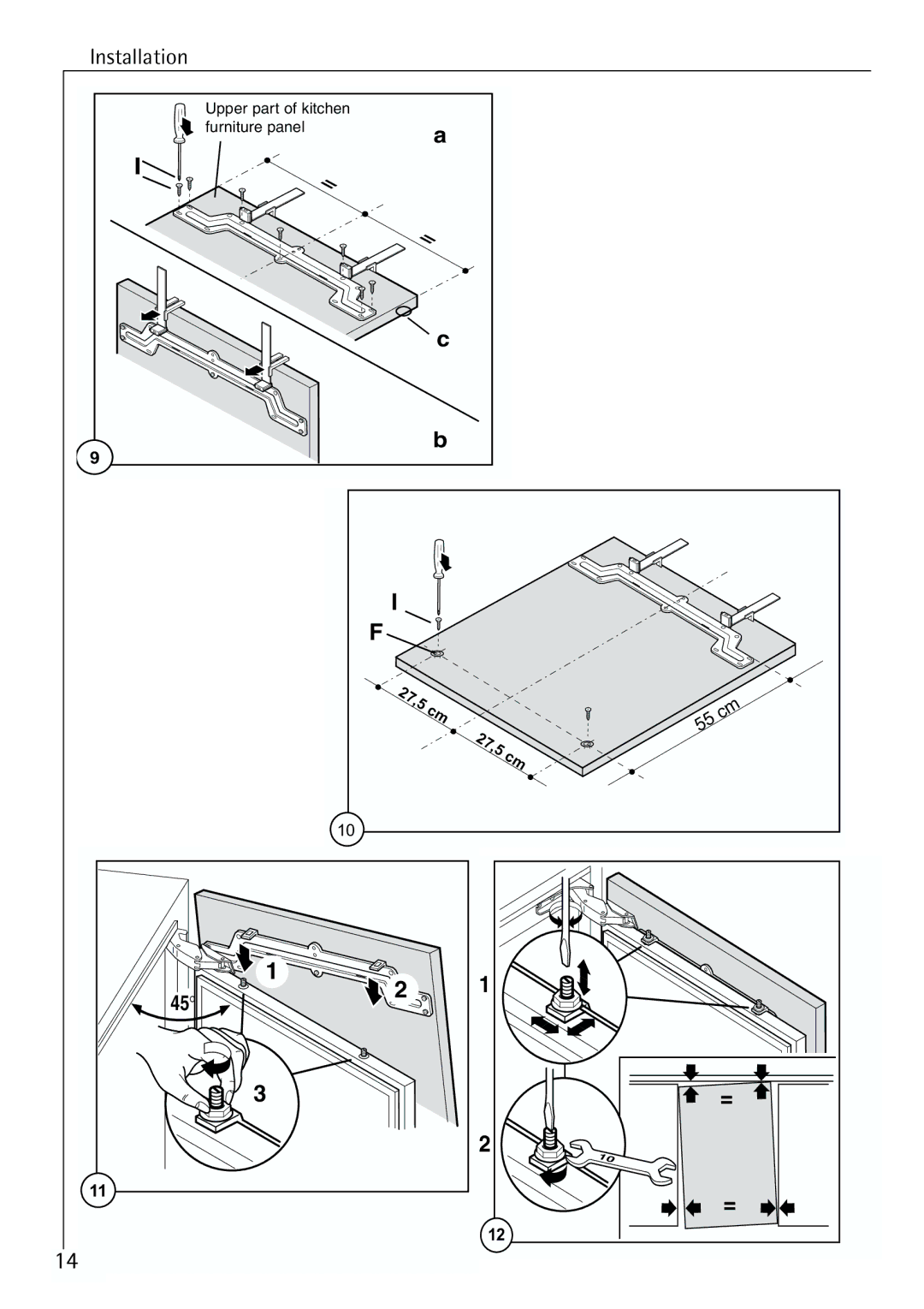 Electrolux U 96040-4 i installation instructions 27,5 