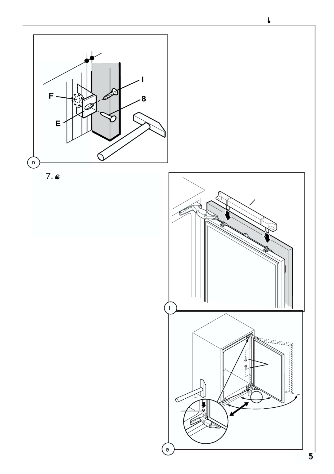 Electrolux U 96040-4 i installation instructions Refit the covering strip 