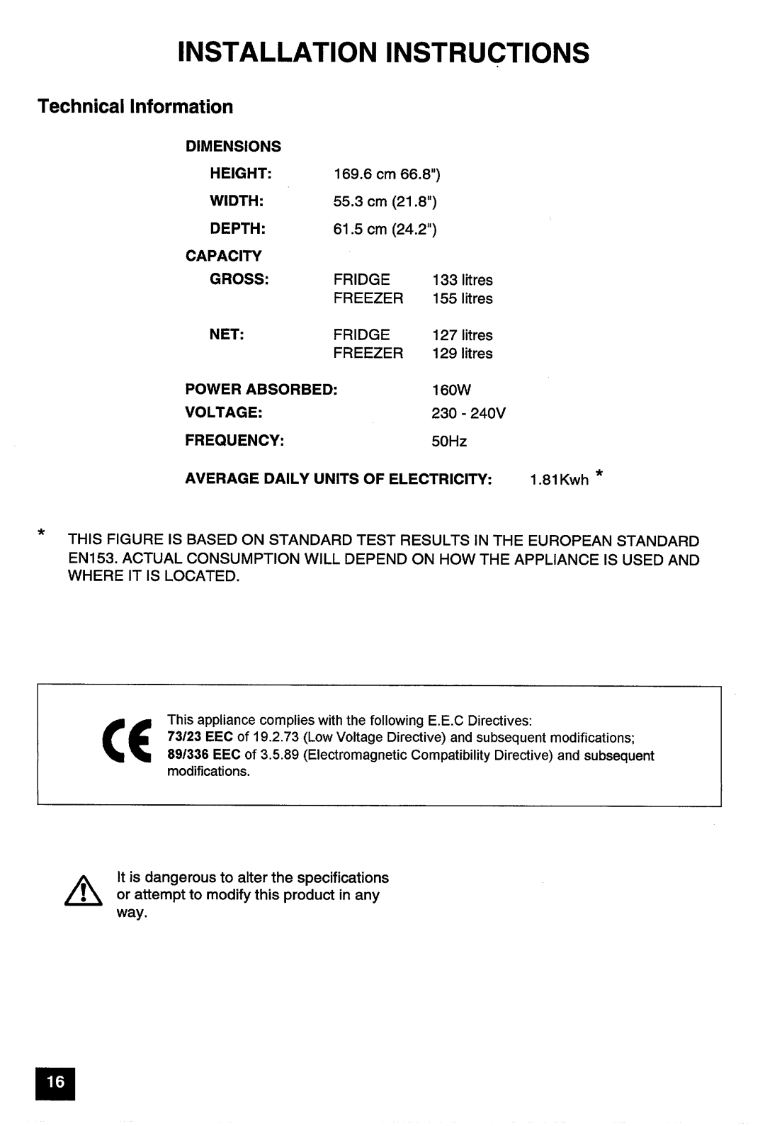 Electrolux U01204 manual 