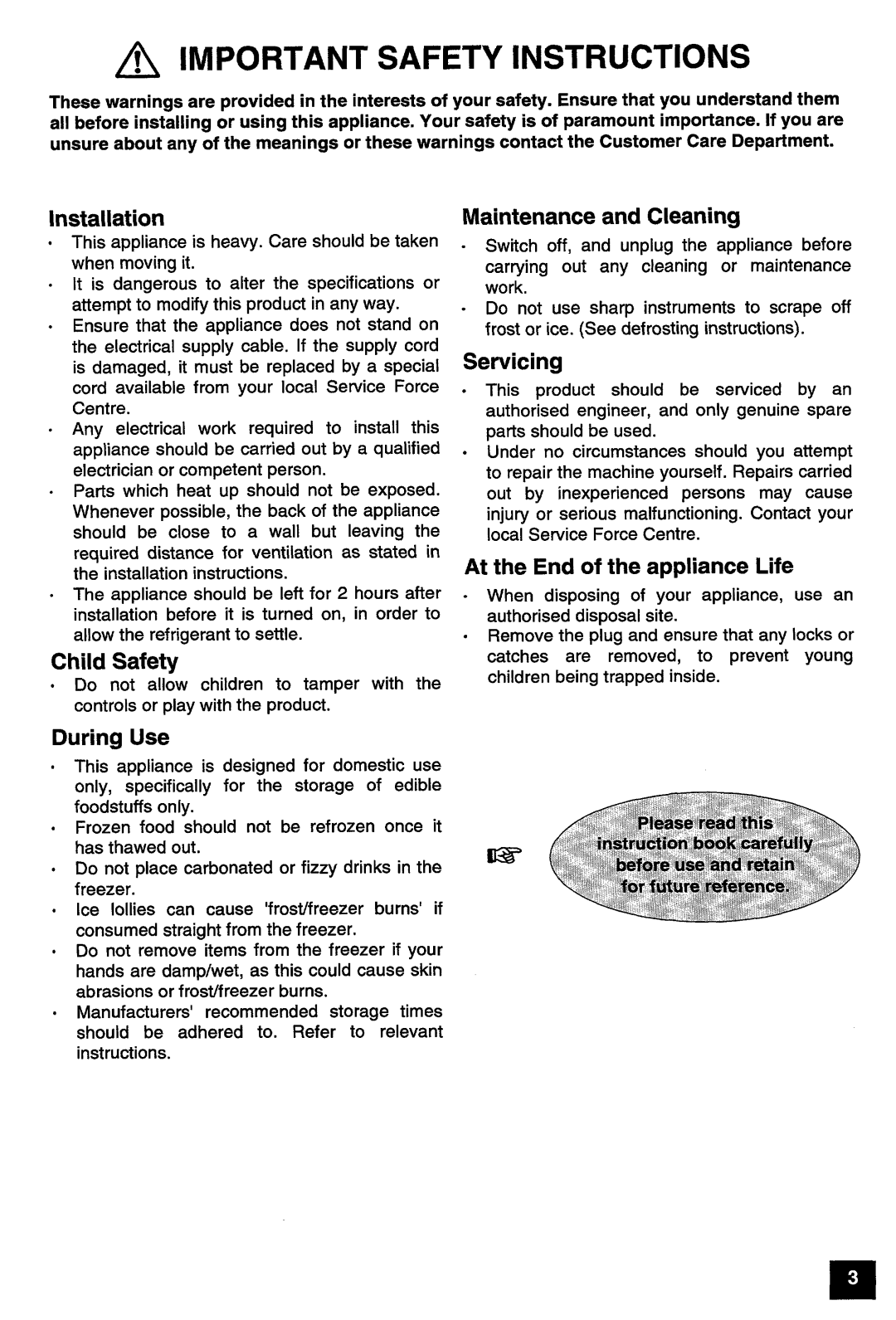Electrolux U01204 manual 