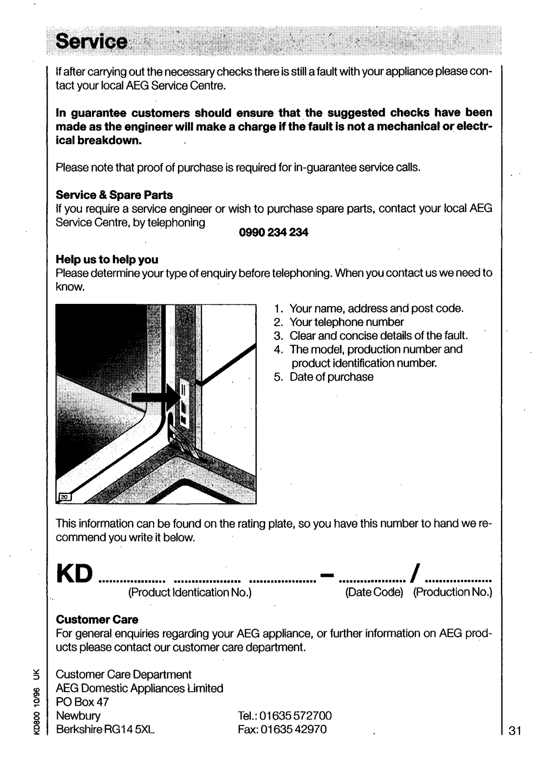 Electrolux U03070 manual 