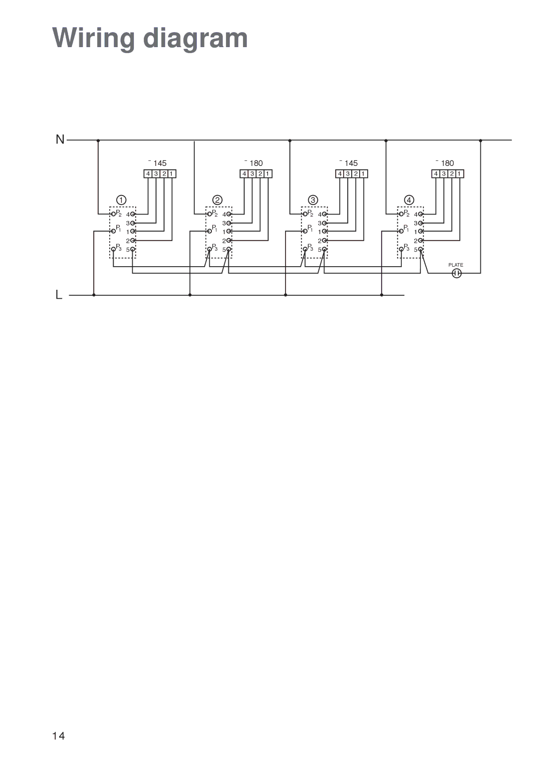 Electrolux U26227 manual Wiring diagram 