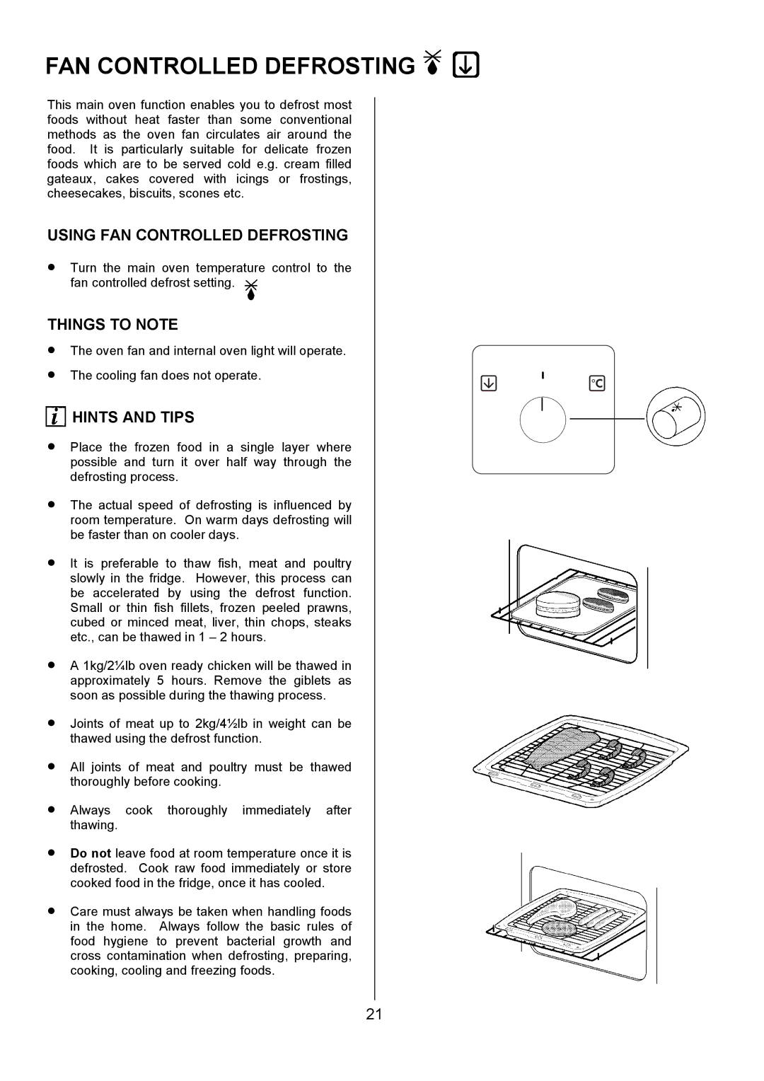 Electrolux U3100-4 manual Using FAN Controlled Defrosting 