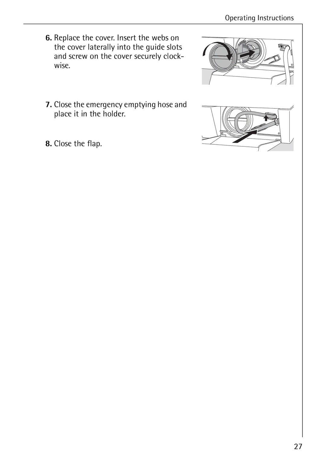 Electrolux W 1250 manual Operating Instructions 